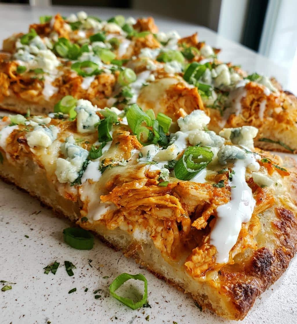 Quick Buffalo Chicken Flatbread Pizza - detail 1