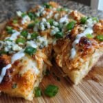 Quick Buffalo Chicken Flatbread Pizza