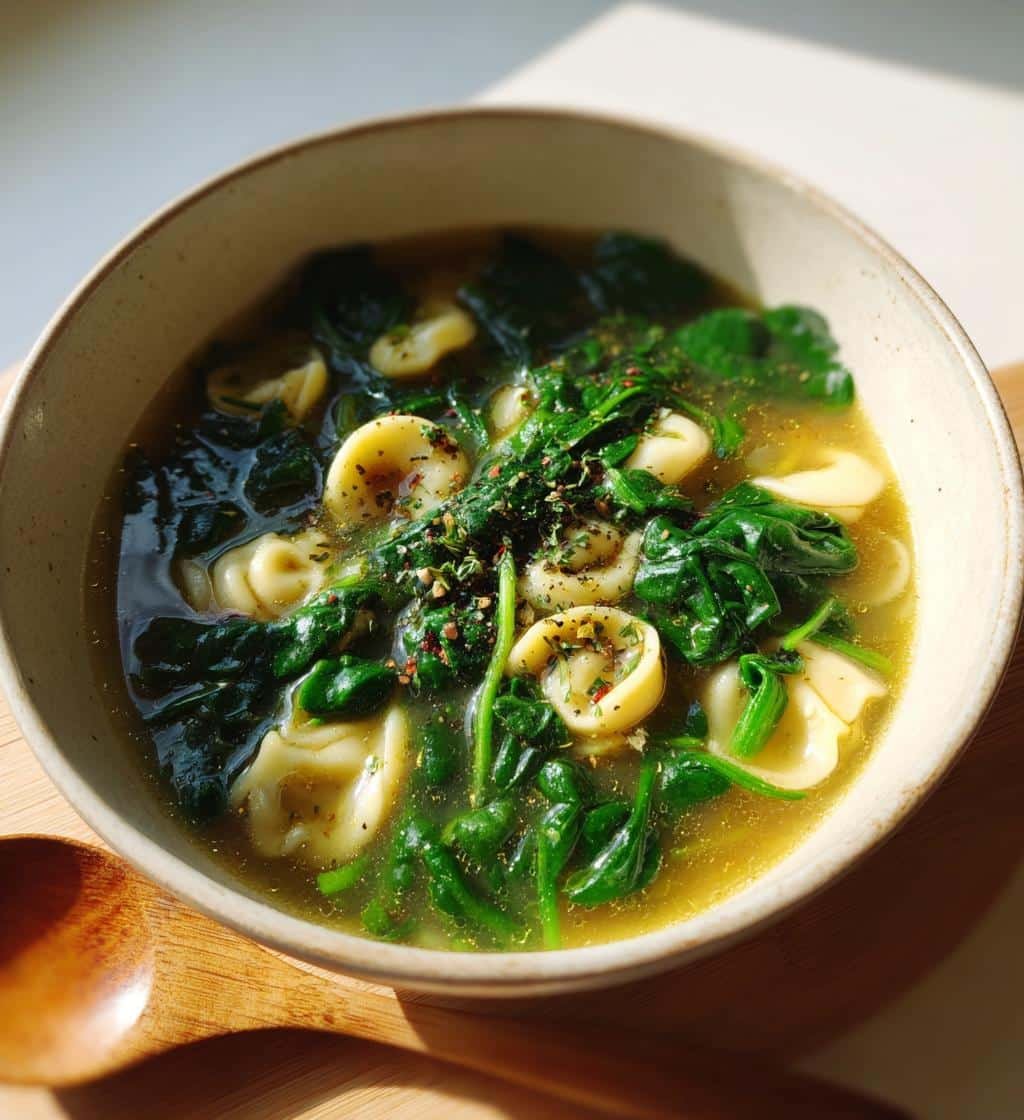 Quick Healthy Spinach & Pasta Italian Soup