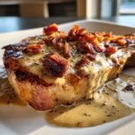 Savory Maple Bacon Pork Chops with Dijon Mustard Cream Sauce