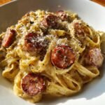 Smoked Sausage Alfredo Pasta