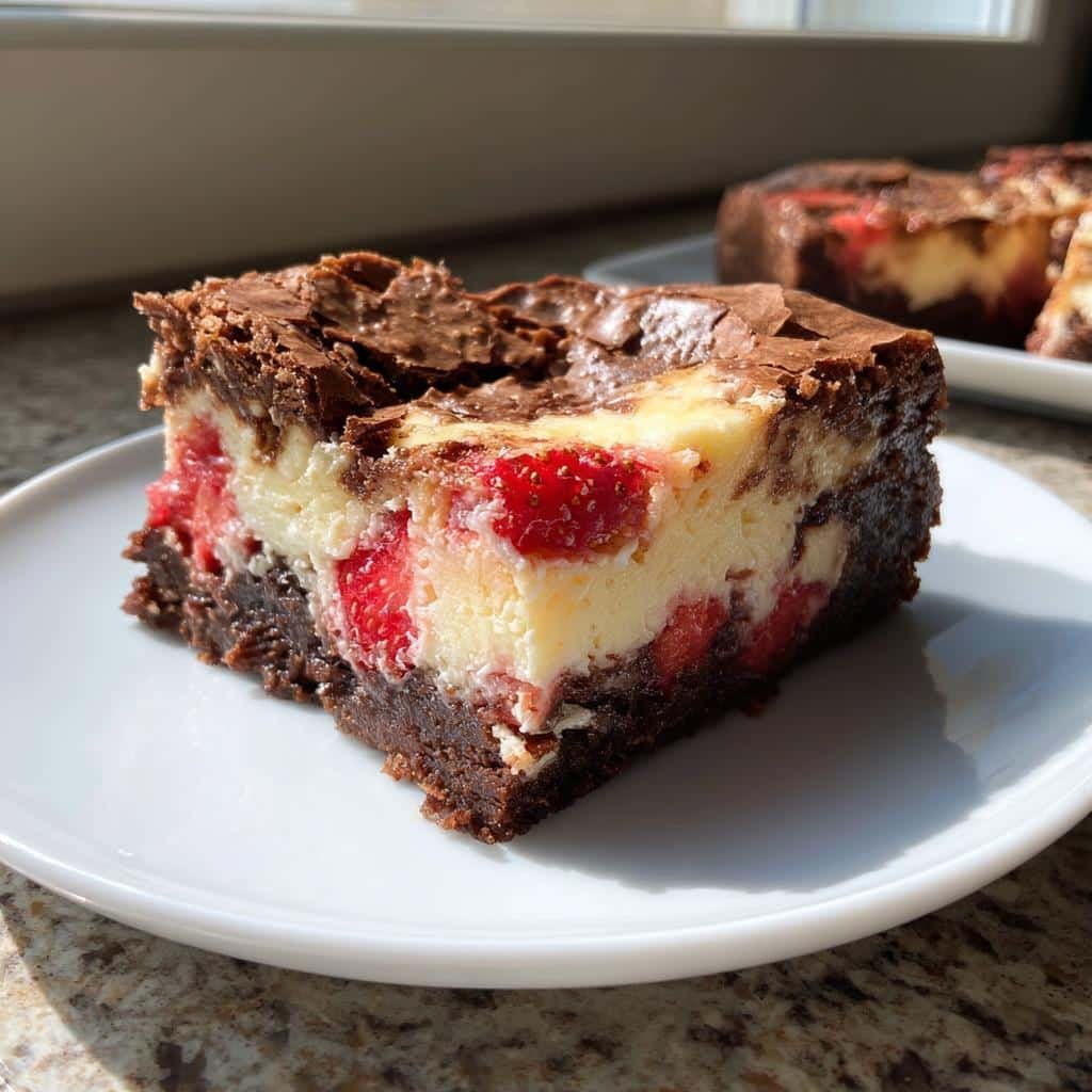 Irresistible Strawberry Cheesecake Brownies in 4 Easy Steps 4 Strawberry Cheesecake Brownies - detail 1