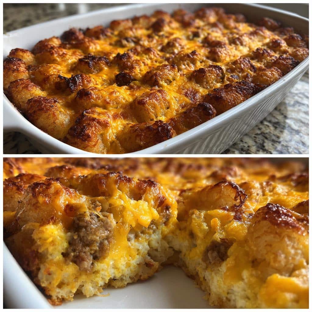 Tater Tot Sausage Breakfast Casserole - detail 1