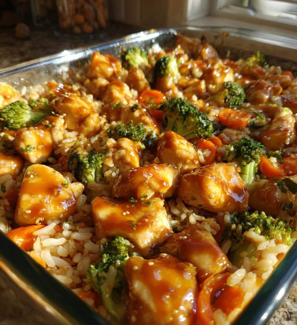 Teriyaki Chicken and Rice Casserole