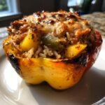 Teriyaki Pineapple Chicken & Rice Stuffed Peppers