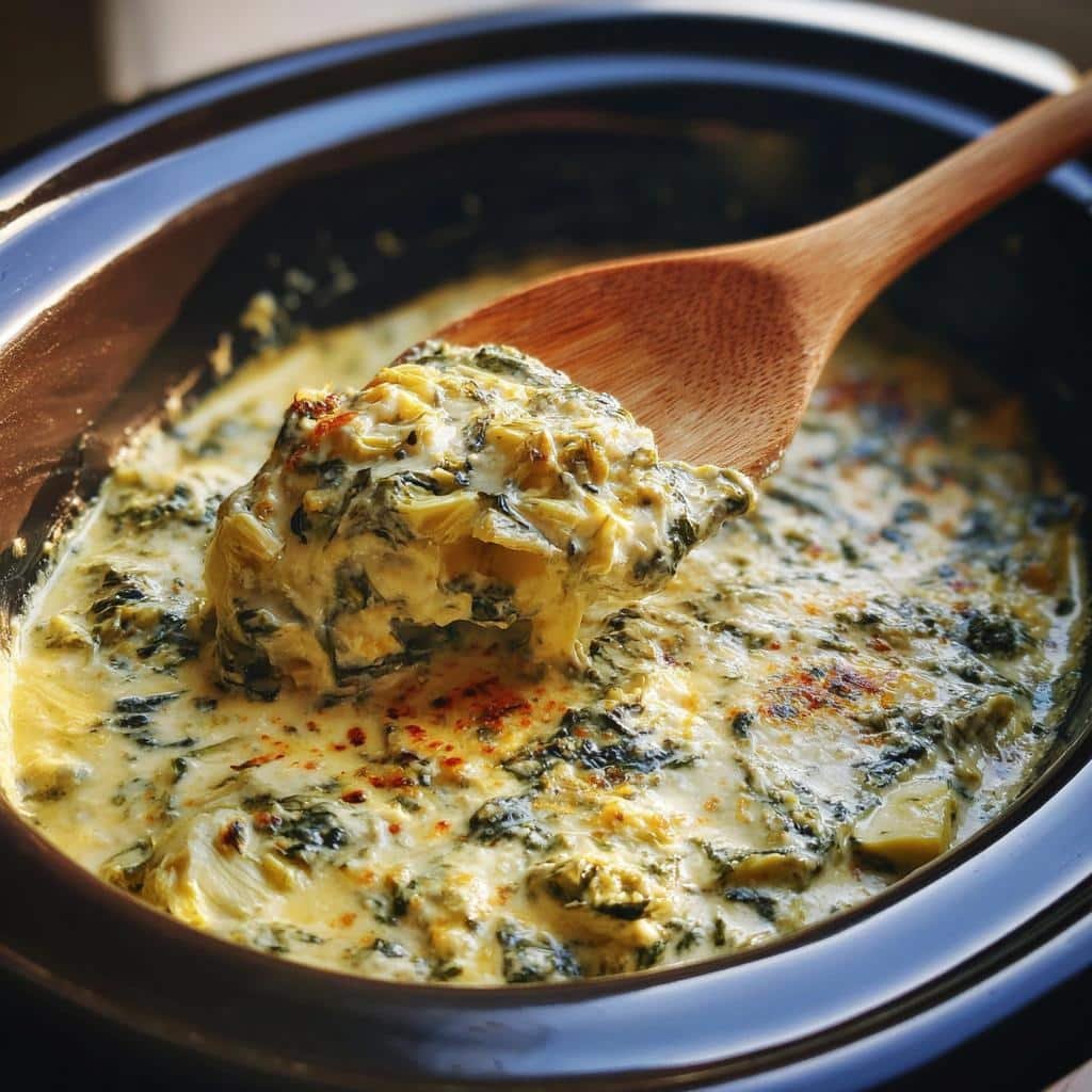 crockpot spinach artichoke dip