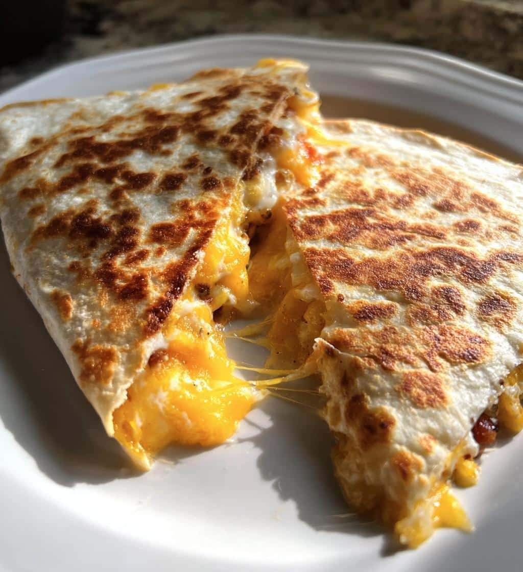 8-Minute Cheesy Quesadilla Recipe