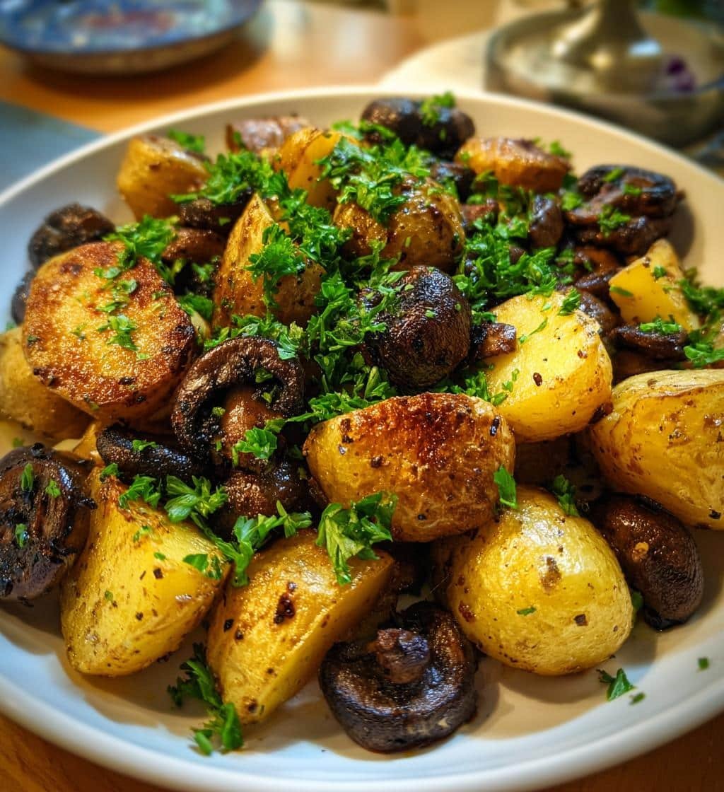 Breakfast Roasted Potatoes with Mushrooms - detail 1