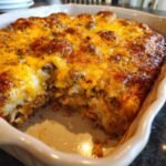 CHEESY HAMBURGER POTATO CASSEROLE