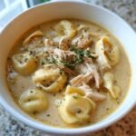 Creamy Rotisserie Chicken Tortellini Soup