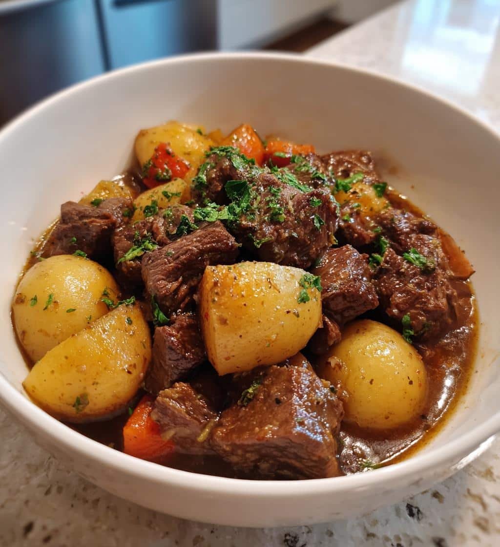Crockpot Beef Bites & Potatoes