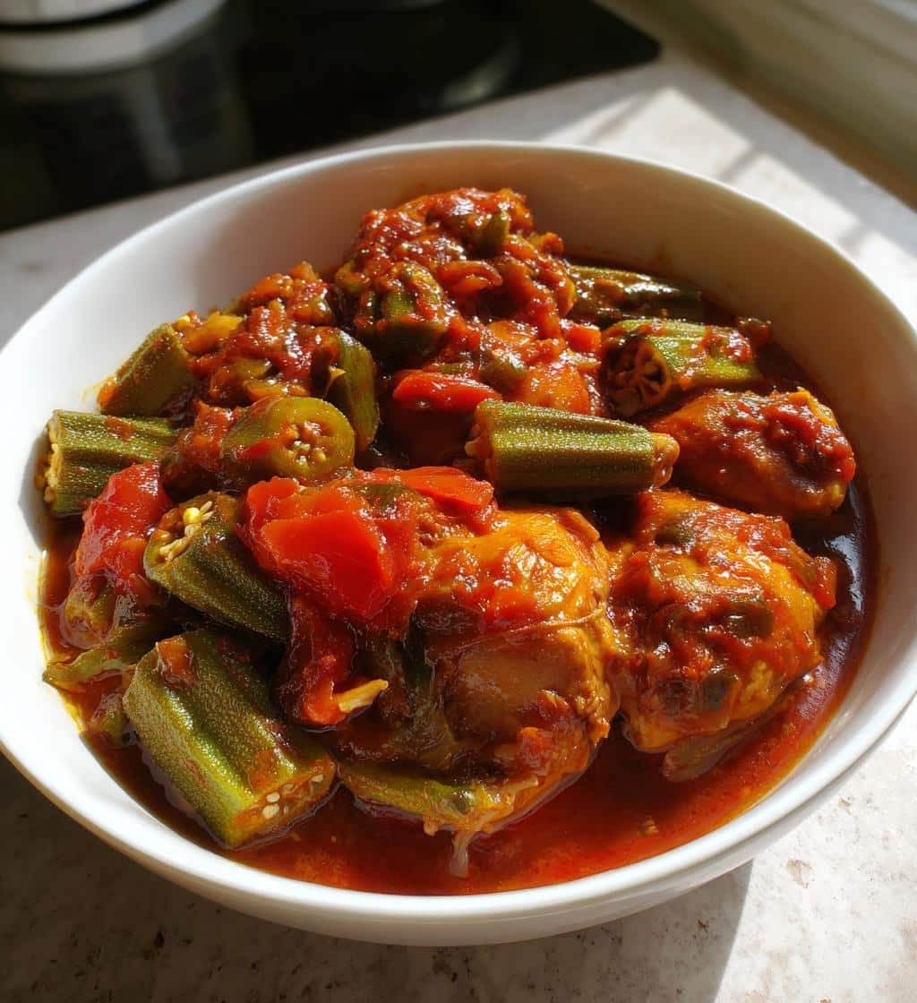 Crockpot Chicken Okra Tomatoes