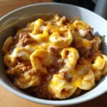 Crockpot Creamy Ranch Beef Tortellini