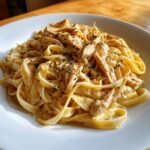 Crockpot Garlic Parmesan Chicken Pasta