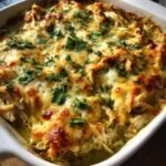 Crockpot Salsa Verde Chicken Casserole