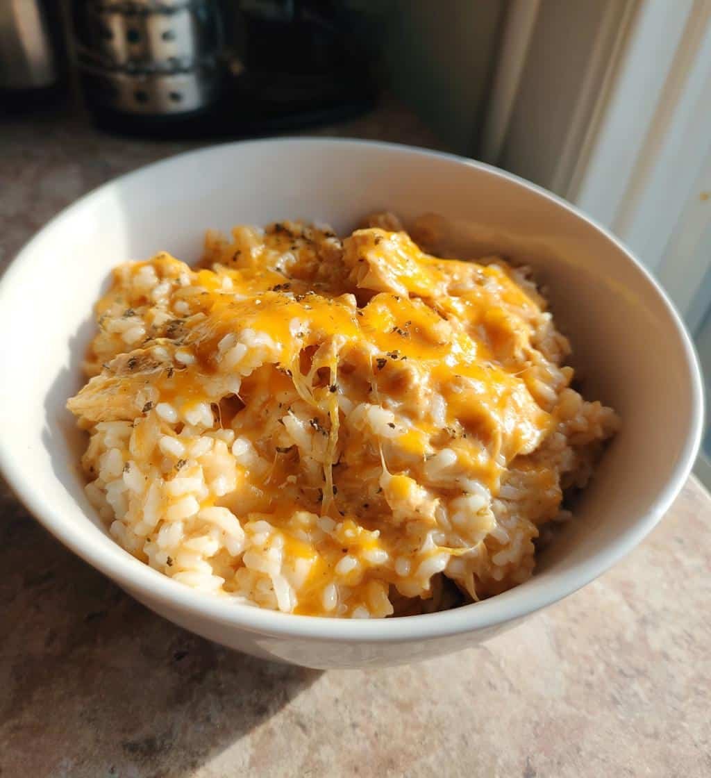 Crockpot cheesy chicken and rice - detail 1