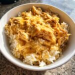 Crockpot cheesy chicken and rice