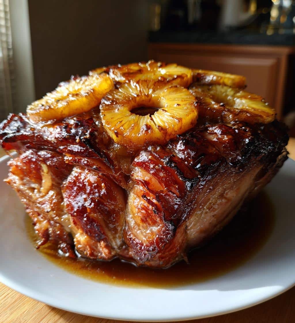 Delicious Crock Pot Brown Sugar Pineapple Ham - detail 1