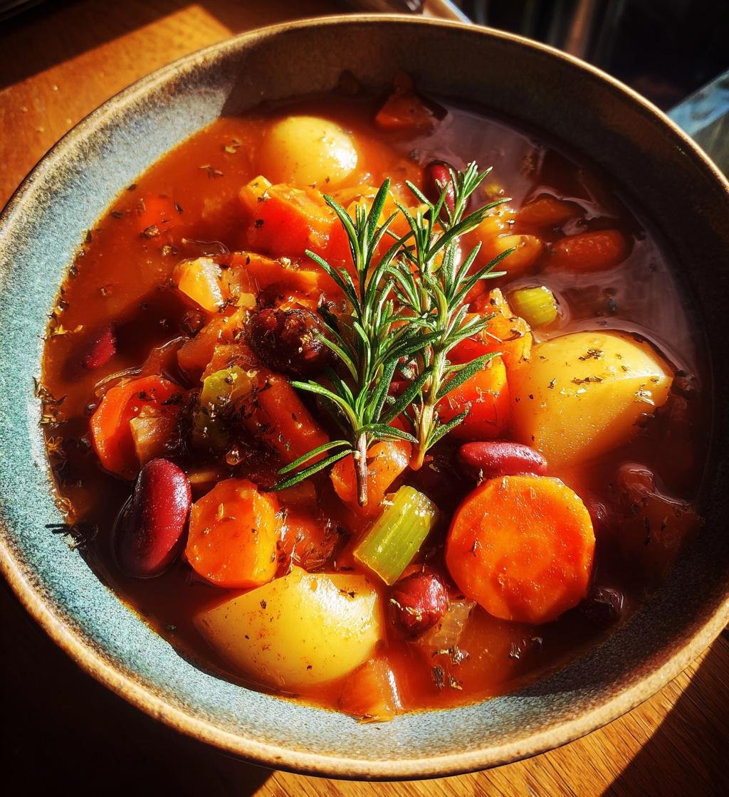 Delicious Crockpot Winter Vegetable & Bean Stew