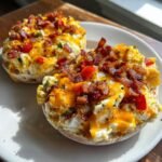 Delicious English Muffin Breakfast Pizza