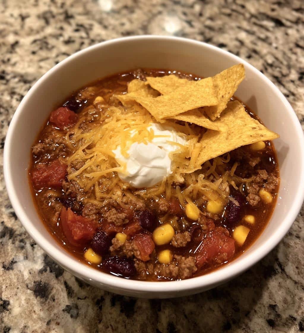 Delicious Taco Soup in Slow Cooker