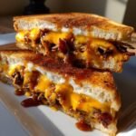 Double-Decker BBQ Brisket & Bacon Grilled Cheese Sandwiches