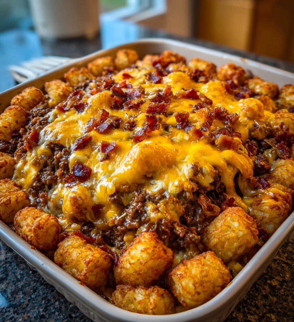 Easy BBQ Bacon Cheeseburger Casserole - detail 1