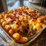 Easy BBQ Bacon Cheeseburger Casserole