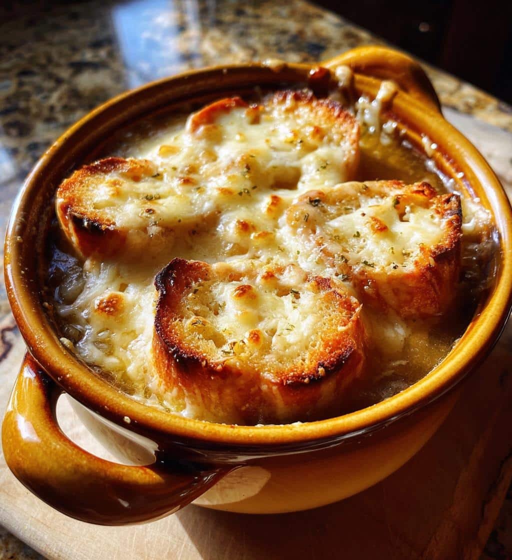 French onion soup - detail 1