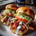 Grilled chicken bacon ranch sliders