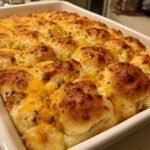 Ham & Cheese Butter Swim Biscuits casserole