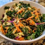 Healthy 4-Ingredient Detox Salad (Kale Cabbage Carrot Cauliflower)