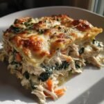 Healthy Alfredo Chicken Lasagna