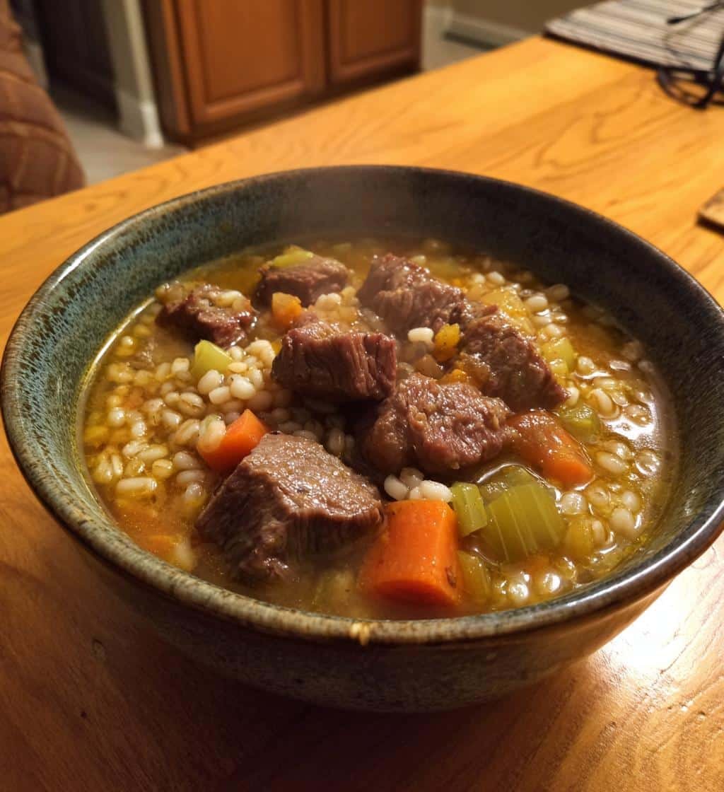Healthy Beef & Barley Veg Soup