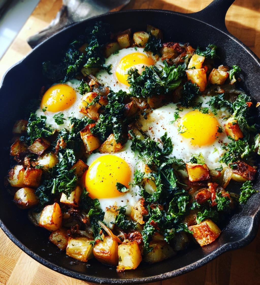 Healthy Breakfast Potato & Kale Skillet