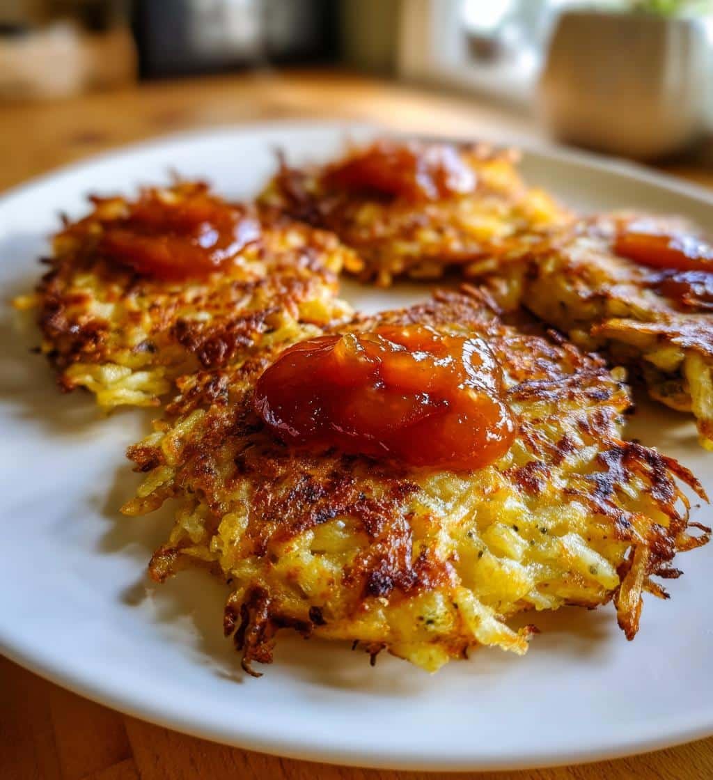 Healthy Breakfast Potato Pancakes with Apple Butter - detail 1