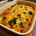 Healthy Broccoli Cheese Wild Rice Casserole