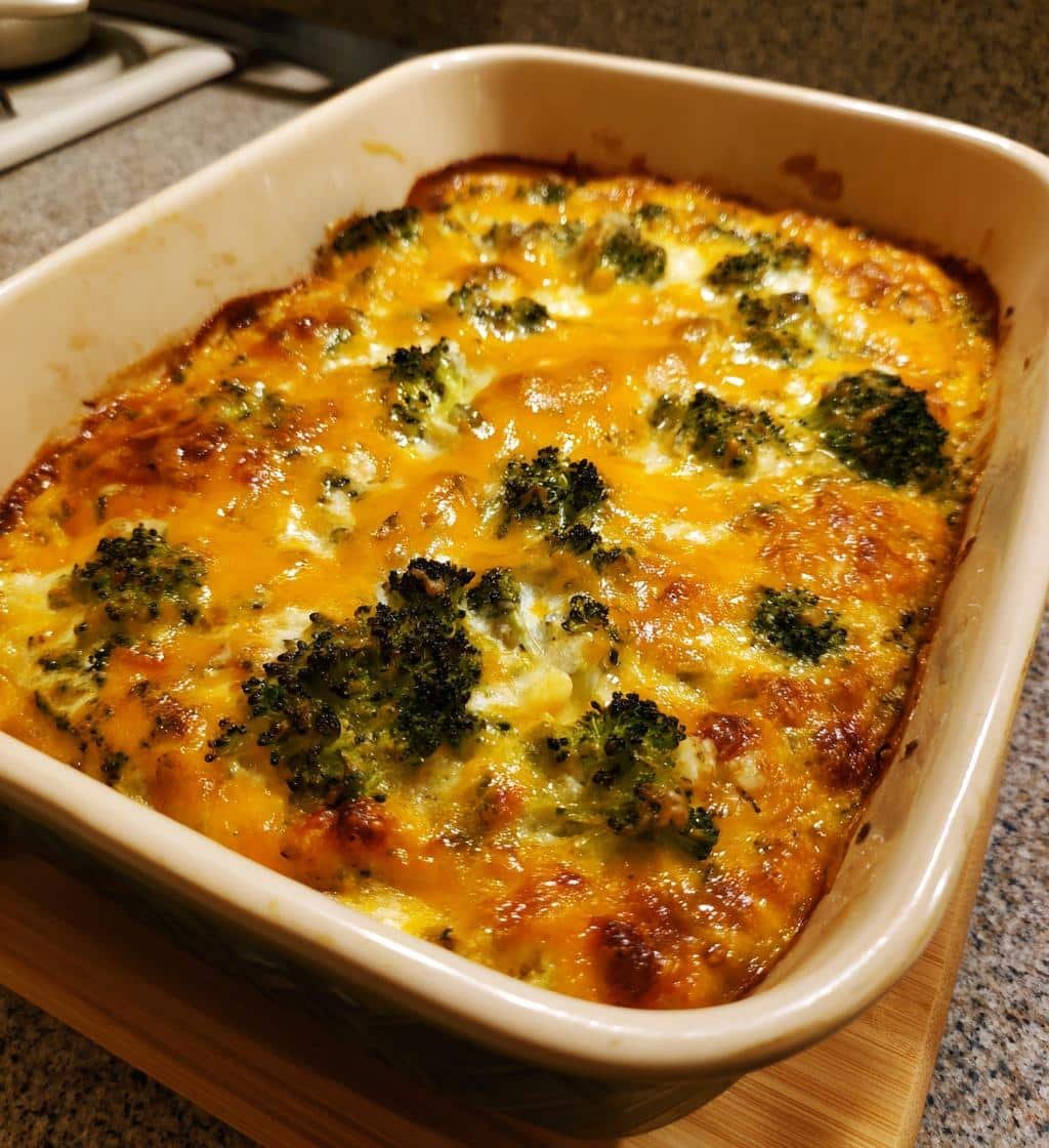 Healthy Broccoli Cheese Wild Rice Casserole
