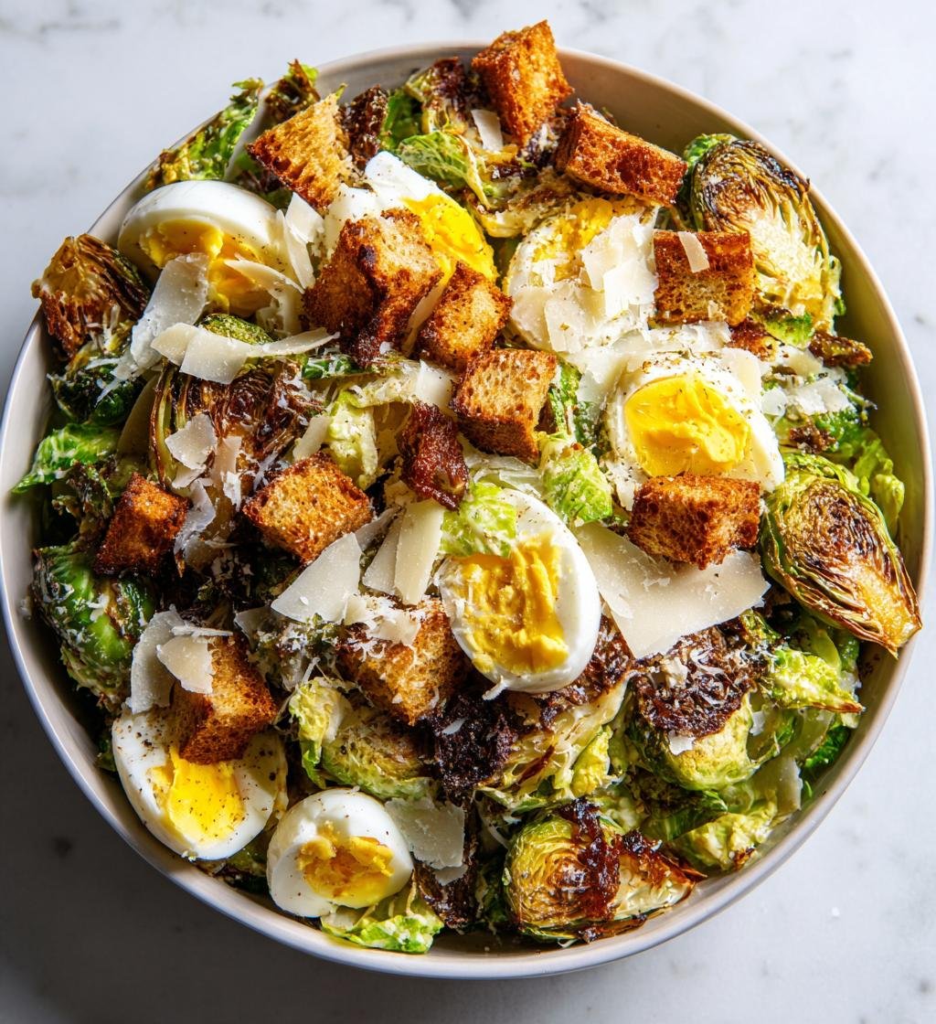 "Healthy Brussels Sprouts Caesar Egg Salad - 30 Minute Bliss!" 4 Healthy Brussels Sprouts Caesar Egg Salad - detail 1