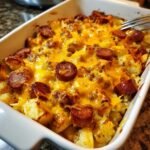 Healthy CHEESY POTATOES AND SAUSAGE