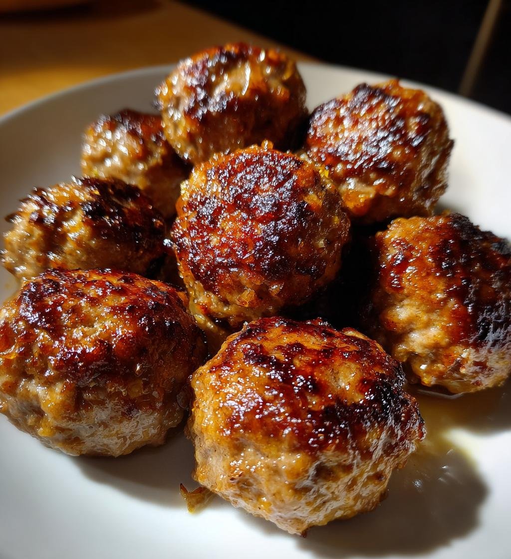 Healthy Caramelized Onion Beef Meatballs