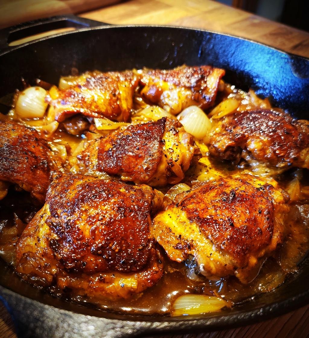 25-Minute Healthy Caramelized Onion Chicken Thighs Skillet Recipe 4 Healthy Caramelized Onion Chicken Thighs (Skillet) - detail 1