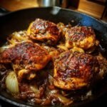 Healthy Caramelized Onion Chicken Thighs (Skillet)