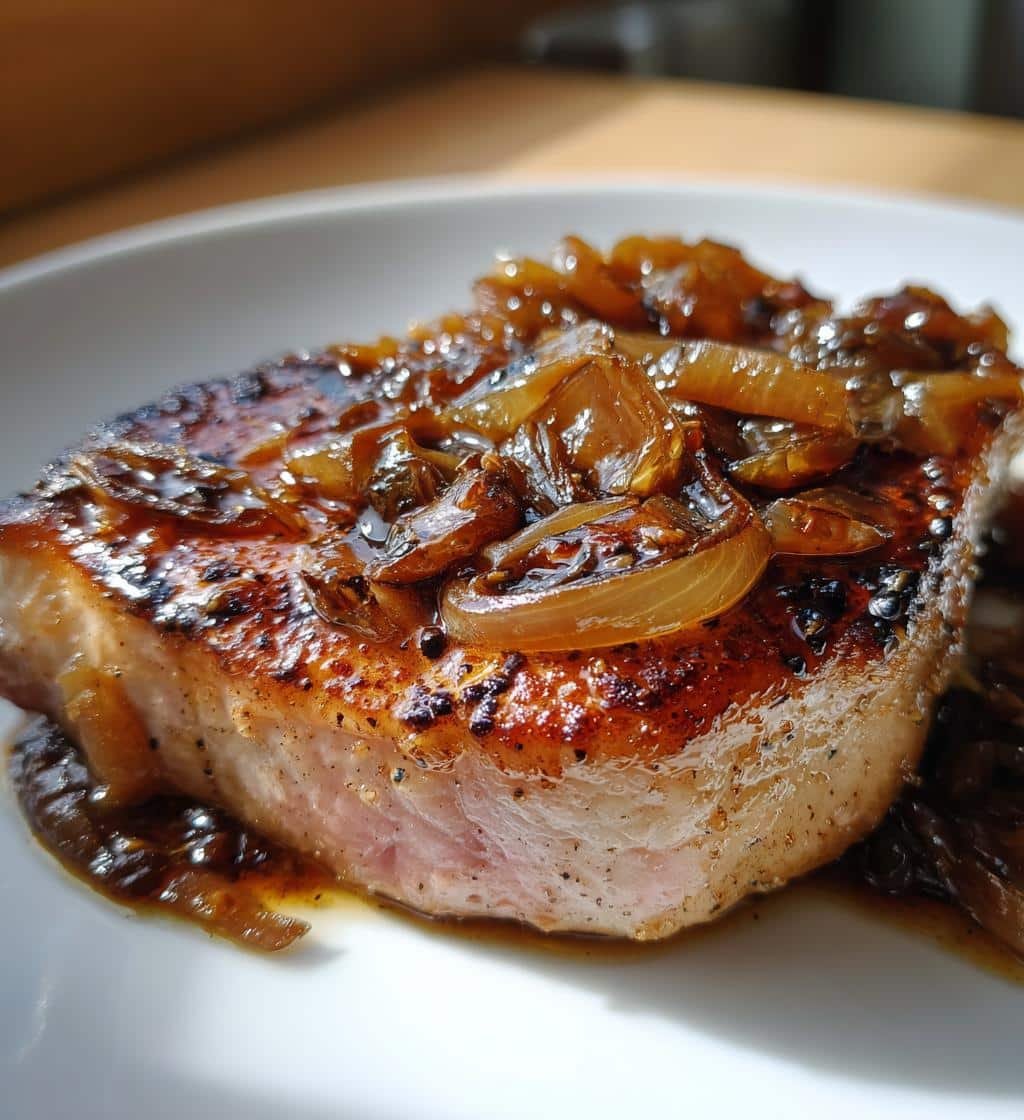 Healthy Caramelized Onion Pork Chops (Pan-Seared) - detail 1