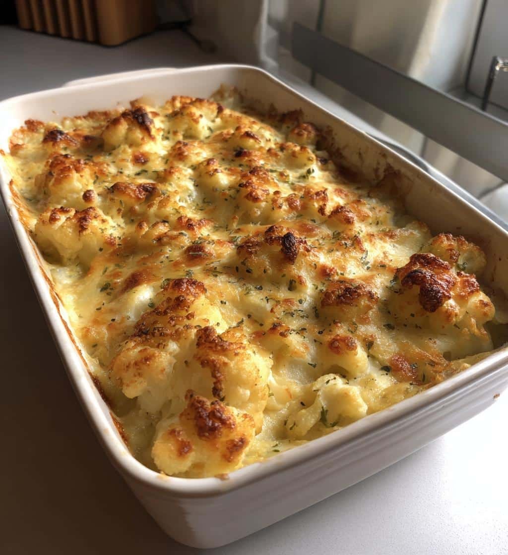 Healthy Cauliflower Leek Soup Casserole