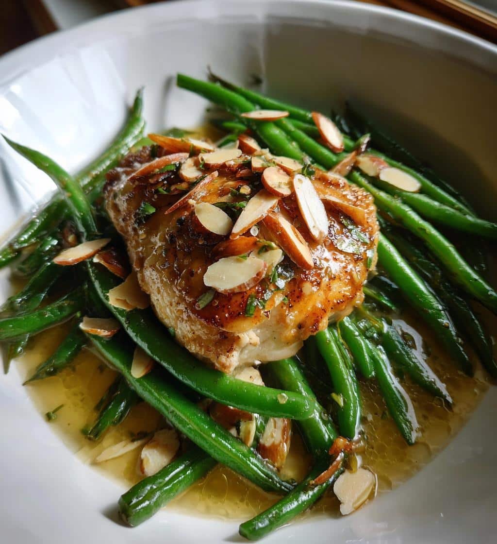 Healthy Chicken Amandine Green Bean Casserole