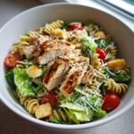 Healthy Chicken Caesar Pasta Salad
