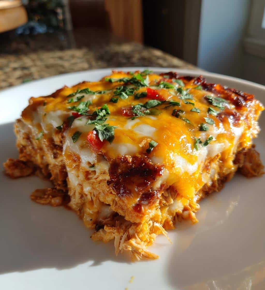 Healthy Chicken Enchilada Lasagna - detail 1