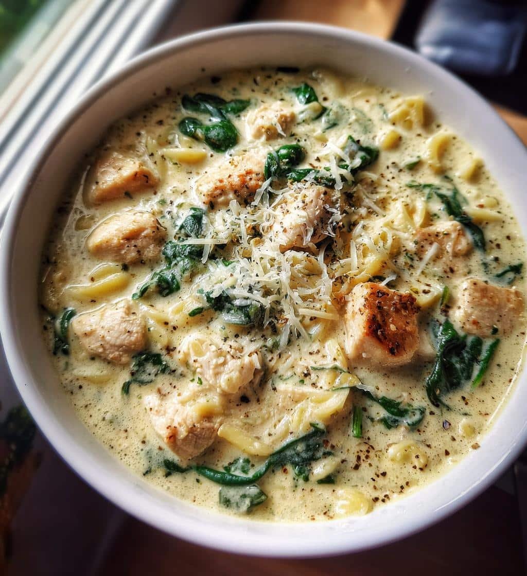 Healthy Creamy Chicken Alfredo Soup in Just 30 Minutes 4 Healthy Creamy Chicken Alfredo Soup - detail 1