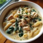 Healthy Creamy Chicken Alfredo Soup